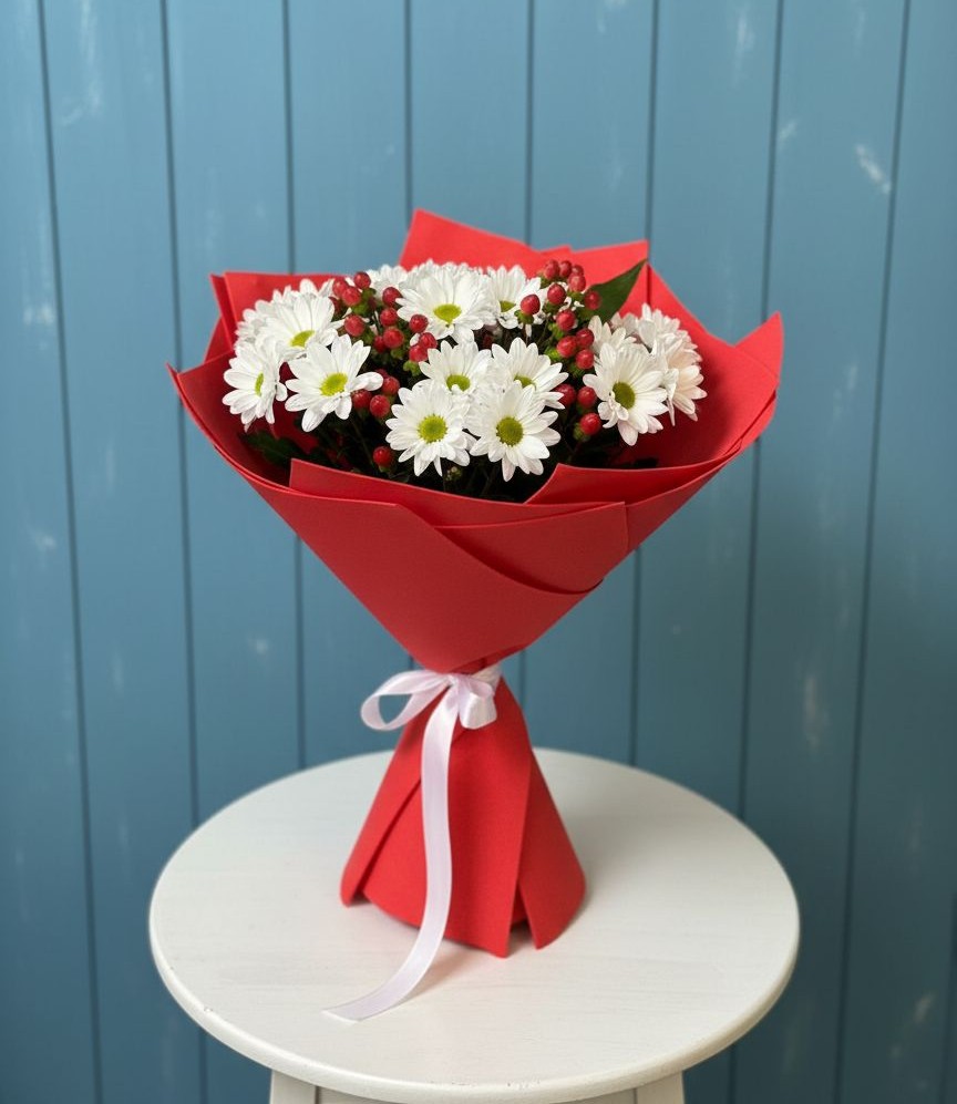 Букет цветов из: Хризантемы в Петрово-Дальнее