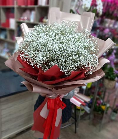 Букет цветов из: Гипсофила в Петрово-Дальнее
