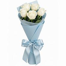 Букет 5 Белых роз Проуд #REPLACE_PRED# Петрово-Дальнее