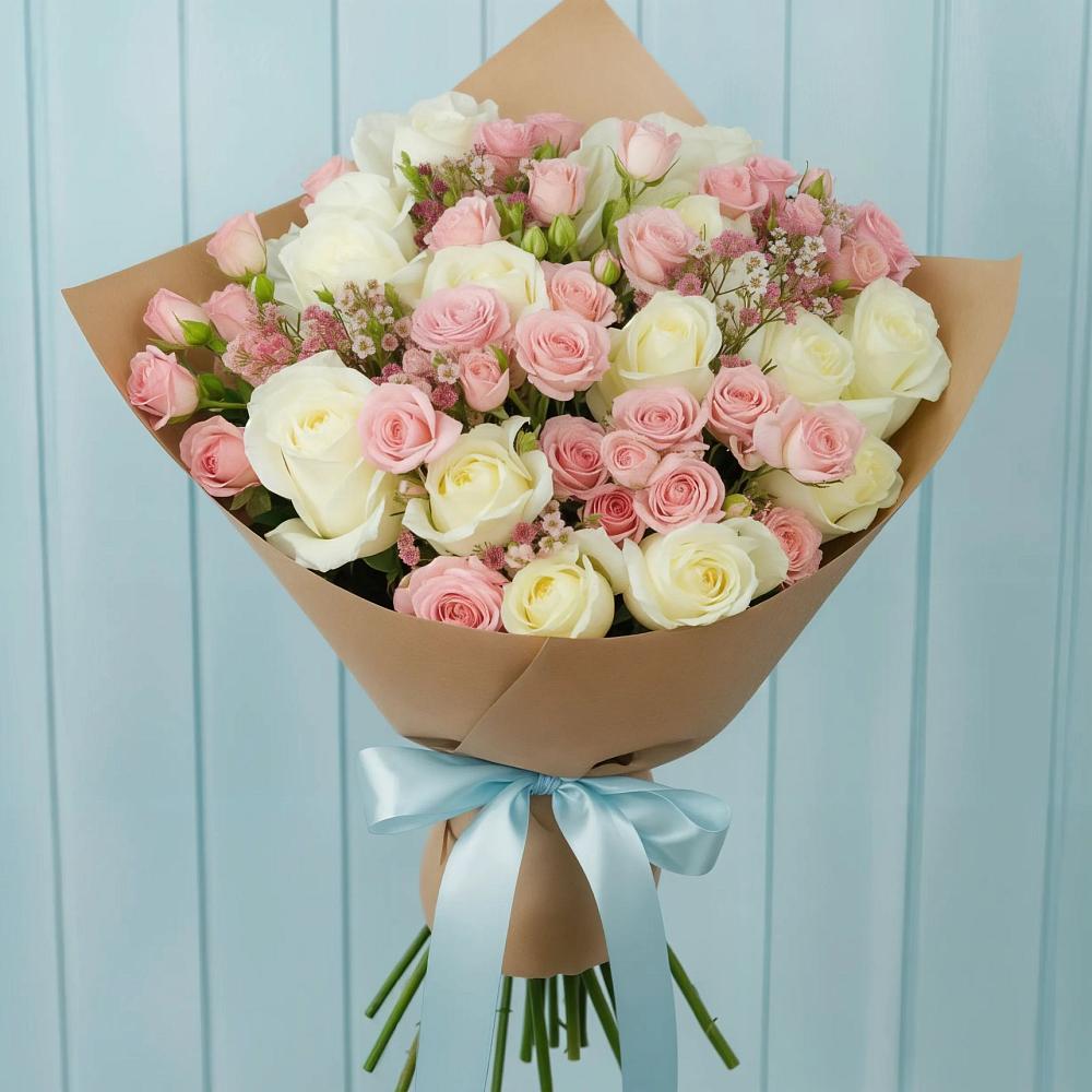 Букет цветов из: Розы в Петрово-Дальнее