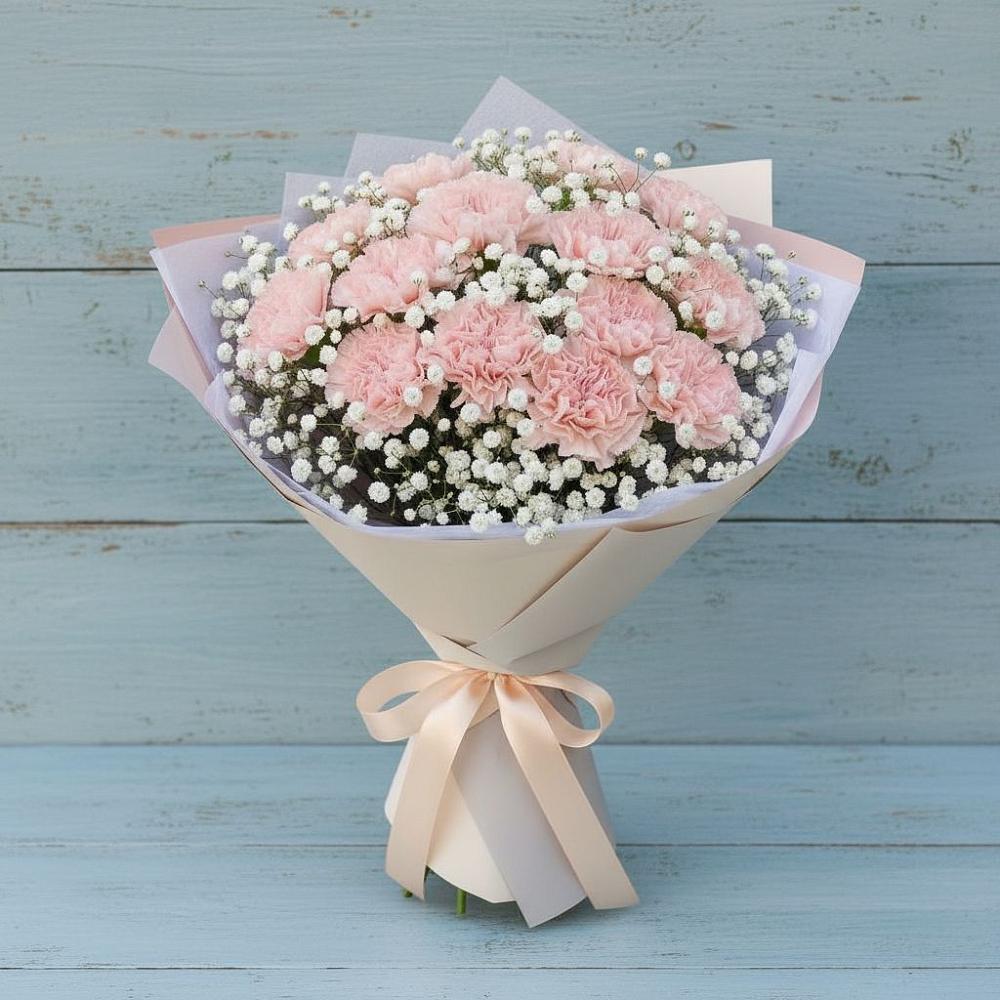 Букет цветов из: Гвоздики в Петрово-Дальнее