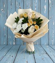 Букет цветов из:  Розы и Хризантемы в Петрово-Дальнее