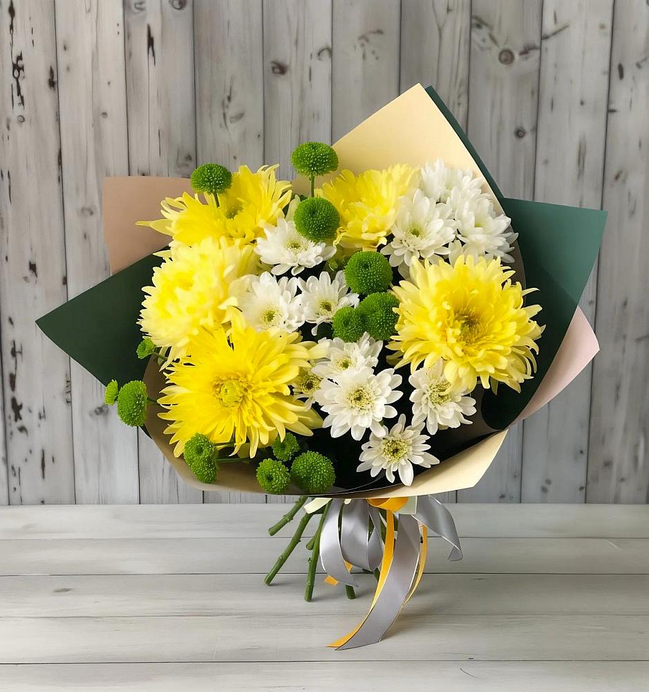 Букет цветов из: Хризантемы в Петрово-Дальнее