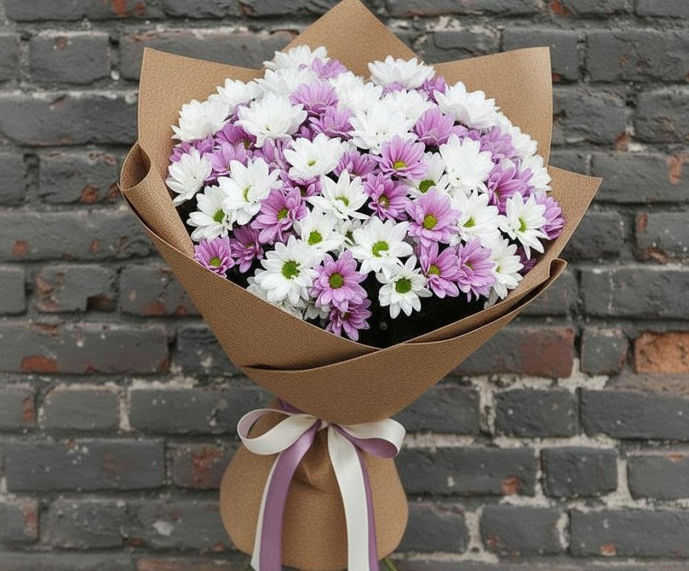 Букет цветов из: Хризантемы в Петрово-Дальнее