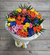 Букет цветов из:  Розы и Хризантемы в Петрово-Дальнее