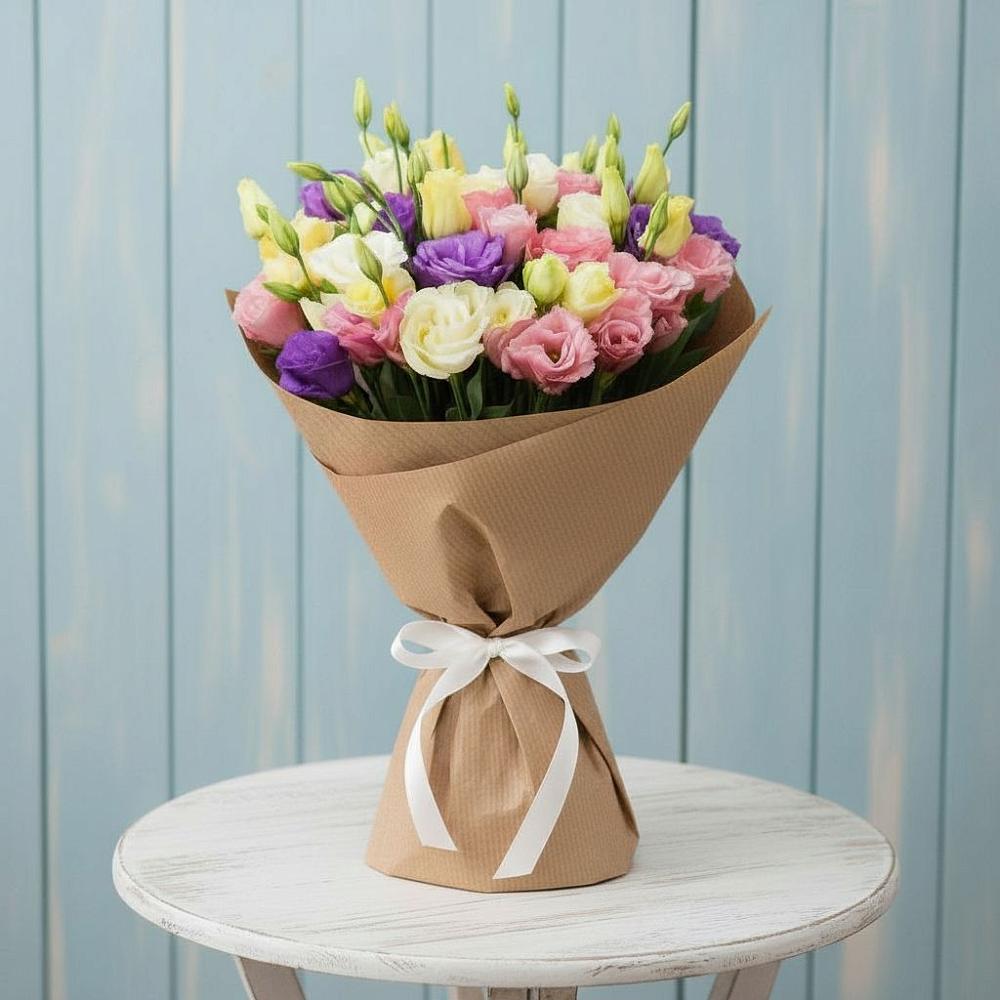 Букет цветов из: Лизиантусы в Петрово-Дальнее