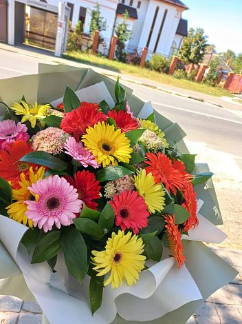 Букет цветов из: Герберы в Петрово-Дальнее